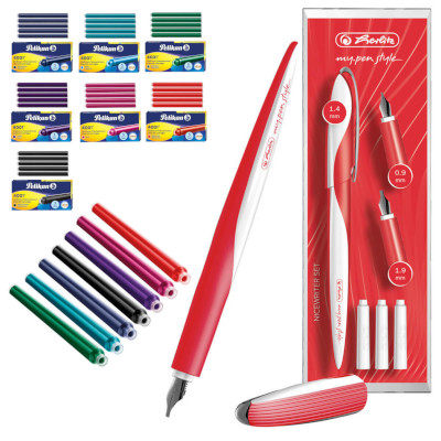 pióro wieczne my.pen style marki herlitz naboje 7 kolorów zestaw  marki pelikan