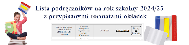 Okładki na podręczniki Biurfol rok szkolny 2024/2025