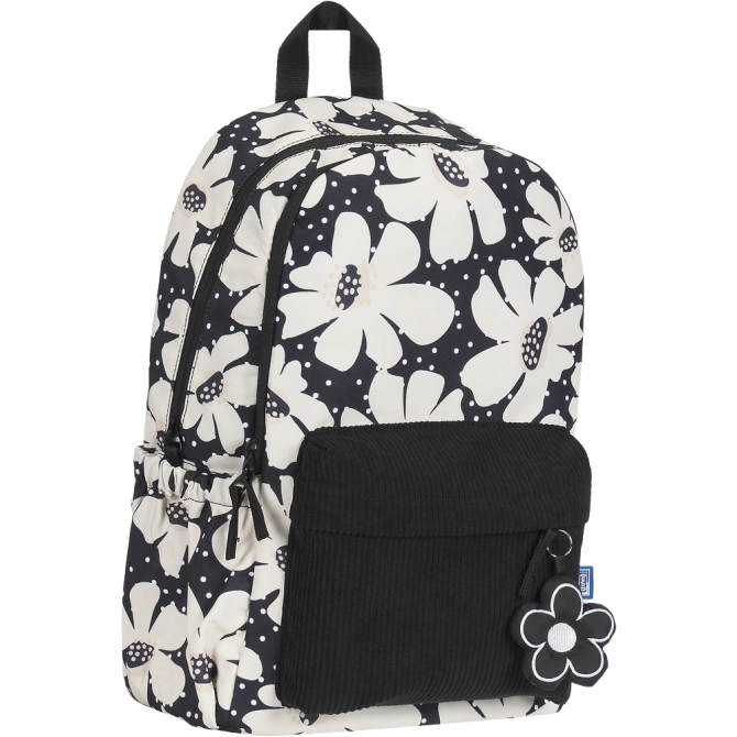 Plecak szkolny młodzieżowy czarny kwiatki 26l Bloom OXFORD