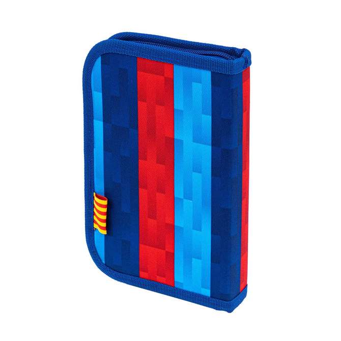 Piórnik pojedynczy dwuklapkowy bez wyposażenia FC BARCELONA AC1 HEAD