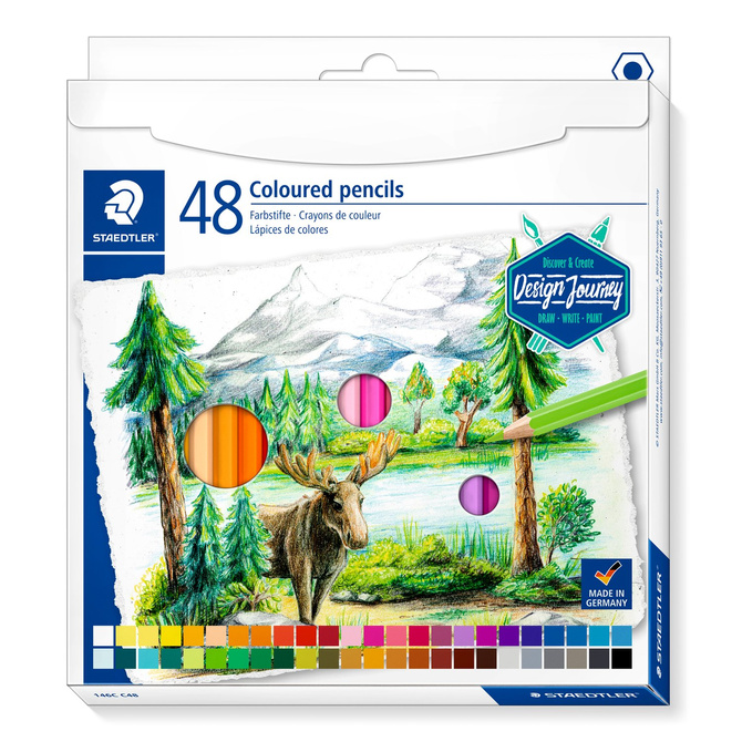 Kredki ołówkowe sześciokątne 48 kolorów Design Journey STAEDTLER