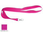 Smycz do identyfikatora na szyję 2cm karabińczyk długość 90cm różowa
