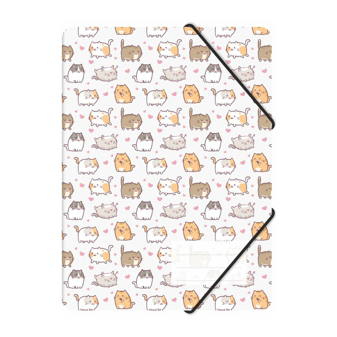 Teczka rysunkowa z gumką A4 plastikowa PP kittens koty BIURFOL