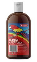 Farba plakatowa w butelce 500ml brązowa HERLITZ