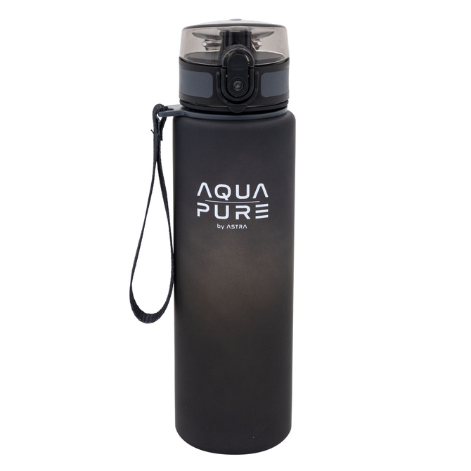 Bidon na wodę butelka dziecka tritan 600ml czarny BPA FREE AQUA PURE ASTRA