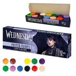 Farby plakatowe szkolne Wednesday 12kol 20ml ASTRA