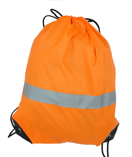 Worek odblaskowy odblask szkolny na buty strój WF pomarańczowy