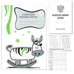 Książeczka Zdrowia Dziecka Książeczka Szczepień A5+okładka zebra