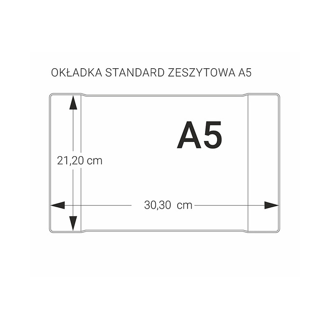 Zestaw okładka A5 na zeszyt zeszytowa przezroczysta krystaliczna 2szt