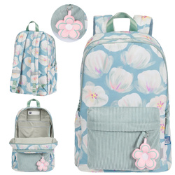 Plecak szkolny młodzieżowy miętowy kwiatki 26l Bloom OXFORD