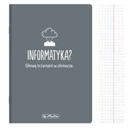 Zeszyt A5 60k kratka informatyka przedmiotowy soft touch HERLITZ