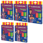 Flamastry szkolne pisaki mazaki 12 kolorów FC Barcelona ASTRA 