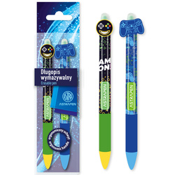 Długopis ścieralny wymazywalny automatyczny GAMER 0,5mm 2szt ASTRA