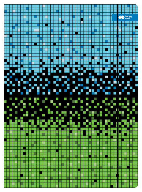 Teczka rysunkowa kartonowa z gumką A4 24x31cm ziel-nieb PIXI HAPPY COLOR
