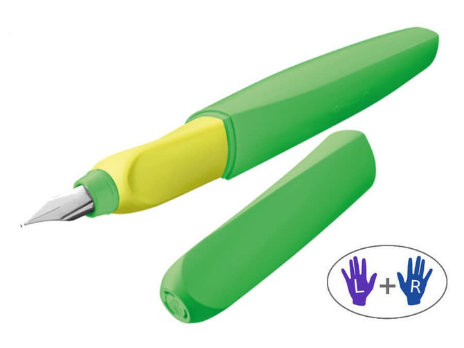 Pióro wieczne Twist dla dzieci prawo/lewo zielone żółte Neon Green PELIKAN