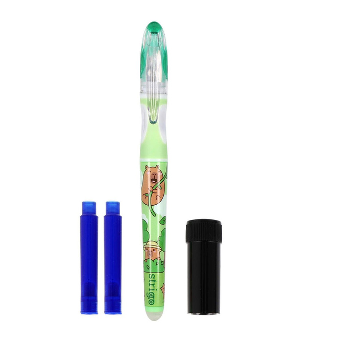 Pióro wieczne ścieralne wymazywalne stalówką nauki pisania kapibara STRIGO