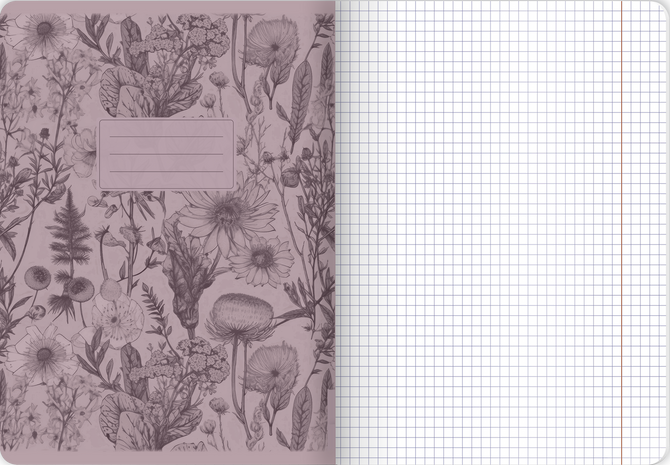 Zeszyt A5 60 kartek w kratkę z marginesem 70g Fairytale TOP 2000