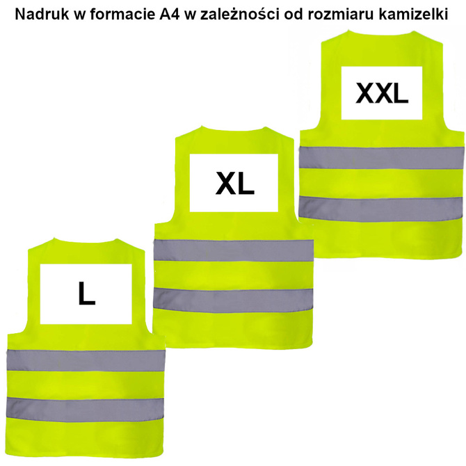 Kamizelka odblaskowa VEST2 BHP z nadrukiem logo zestaw 100szt