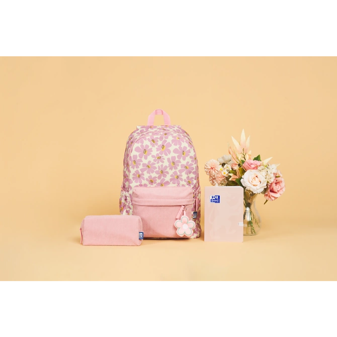 Plecak szkolny młodzieżowy różowy kwiatki 26l Bloom OXFORD