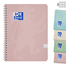 Kołozeszyt kołonotatnik A4 80k kratka soft touch Pastel 1szt OXFORD