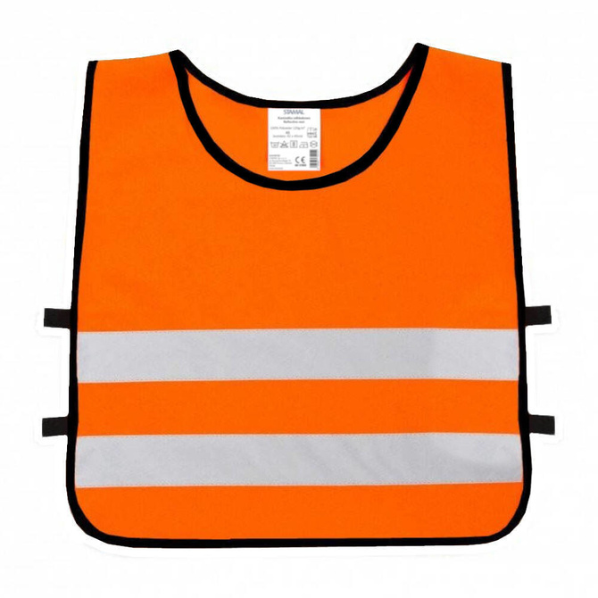Kamizelka odblaskowa ostrzegawcza pomarańcz dzieci przedszkol 42x45cm 10szt