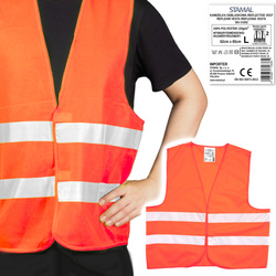 Kamizelka odblaskowa ostrzegawcza dorosłych roz L BHP z atestem CE EN20471