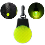 Brelok breloczek LED odblaskowy pulsacyjny 3 tryby świecenia żółty