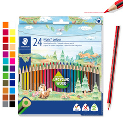 Kredki ołówkowe trójkątne 24 kolory Wopex Noris colour STAEDTLER
