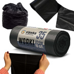 Worki na śmieci odpady zmieszane mocne czarne LDPE ATEST 35l 150szt SIPEKO