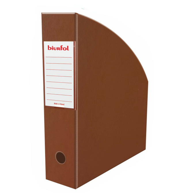 Pojemnik organizer na dokumenty PVC A4 7cm brązowy BIURFOL