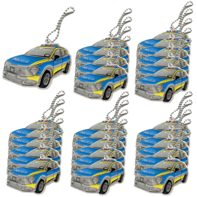 25szt Breloczek brelok zawieszka gadżet odblaskowy odblask policja