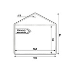 Identyfikator poziomy holder kieszonka 100x65mm +smycz 90cm x20kpl
