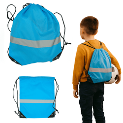 Worek odblaskowy odblask szkolny na buty strój WF niebieski