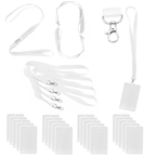 Identyfikator pionowy holder A7 kieszonka 81x110mm +smycz 90cm x 20kpl