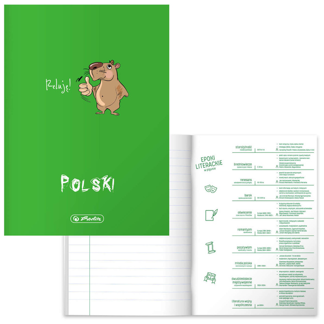 Zestaw zeszyt przedmiotowy klasa 7 10x A5 60k z okładką PP 1x soft touch
