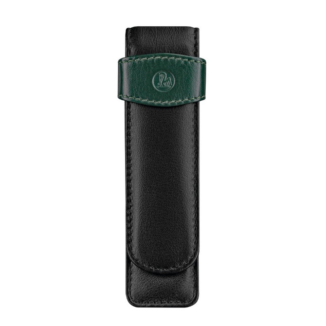 Etui na pióro skórzane piórnik czarno-zielone FWI PELIKAN