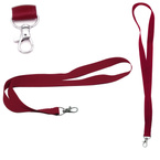 Smycz do identyfikatora na szyję 2cm karabińczyk długość 90cm bordowa 20szt