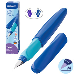 Pióro wieczne Twist dla dzieci prawo/lewo niebieski Deep Blue PELIKAN