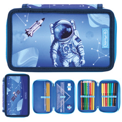 Piórnik podwójny dwukomorowy z wyposażeniem 23el kosmonauta Cosmic HERLITZ