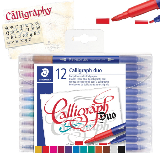 Mazaki pisaki dwustronne kaligrafii 3.5/ 2mm 12szt Design Journey STAEDTLER