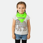 Chusta odblaskowa bandana z pasem odblaskowym dla dzieci 45x45x66cm zielona