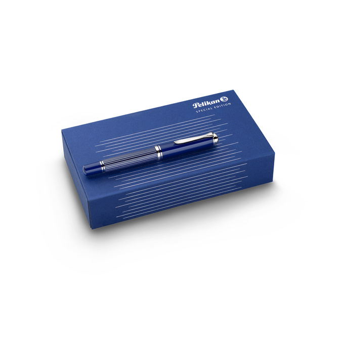 Pióro wieczne Souveran Striped Blue M815 EF na prezent premium FWI PELIKAN