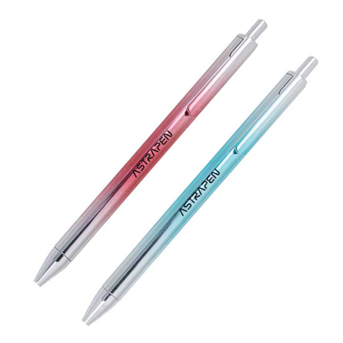 Długopis automatyczny niebieski 0,7 mm holo metaliczny ASTRA