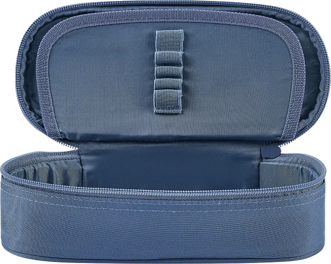 Piórnik kosmetyczka etui usztywniany z klapką granatowy SCHOOL OXFORD