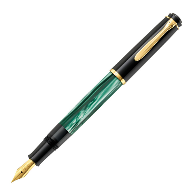 Pióro wieczne Classic M200 M Green Marbled FWI PELIKAN