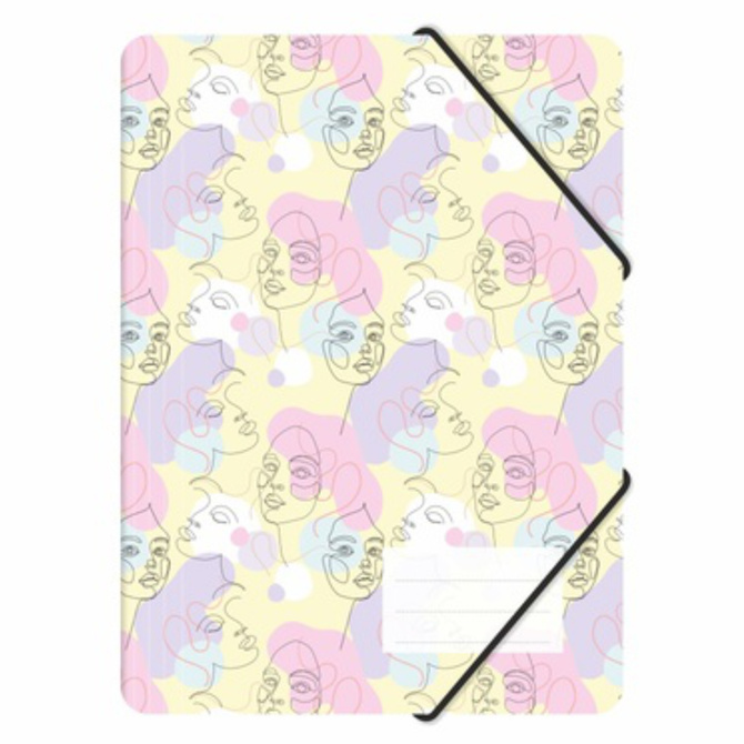 Teczka rysunkowa z gumką A4 plastikowa PP lineart women BIURFOL