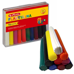 Plastelina 10 kolorów x 9,5cm kaseta 120g HERLITZ