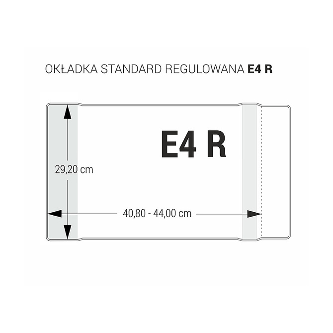 Okładka E4R regulowana 29,2 x 40,8-44cm Elementarz Lokomotywa krystaliczna
