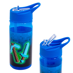 Bidon na wodę AQUA PURE butelka z rurką 450ml Blue Pixel Minecraft ASTRA