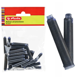 Naboje wkłady pióra wiecznego atramentowe krótkie niebieskie 30szt HERLITZ